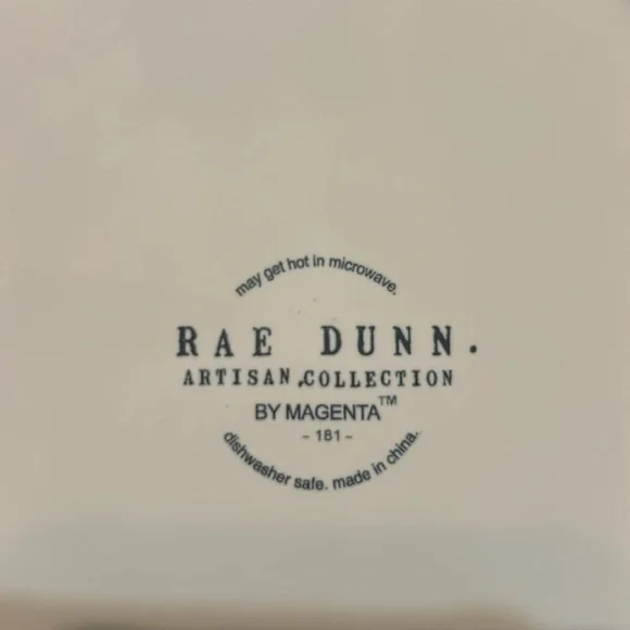 Rae Dunn White and Teal Ceramic Bowl - Picture 4 of 4